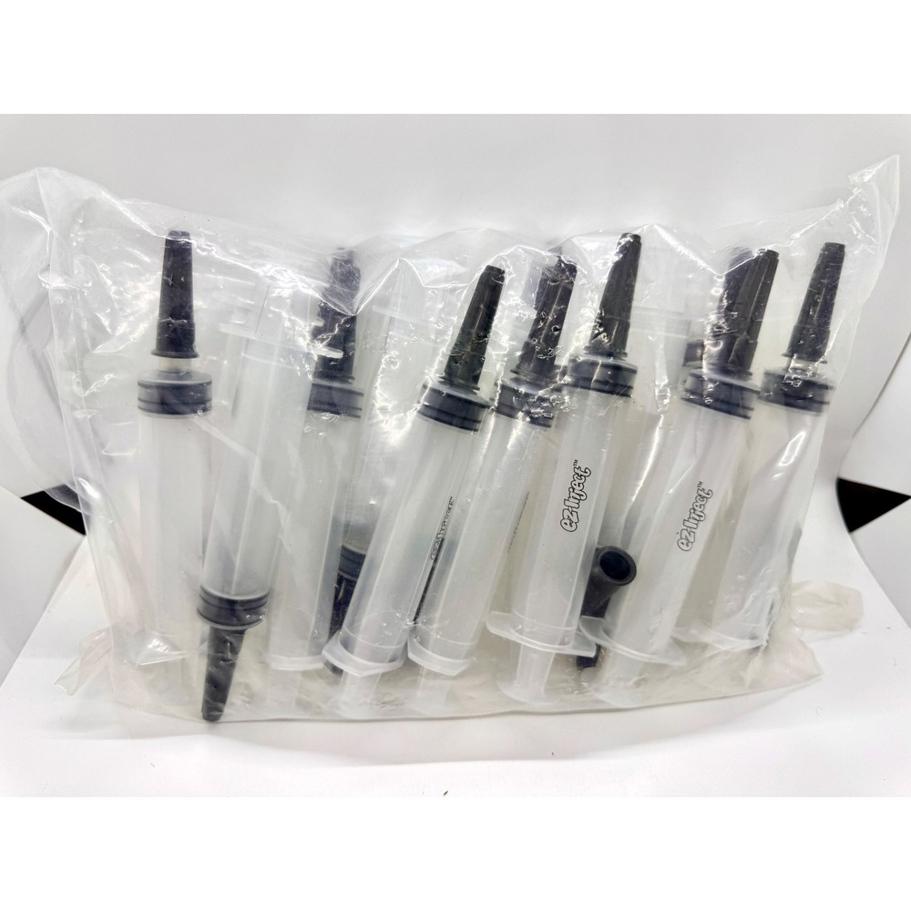 EZ-Inject Jello Shot Syringes Bulk Lot 15pc Clear Plastic Party Injectors Black